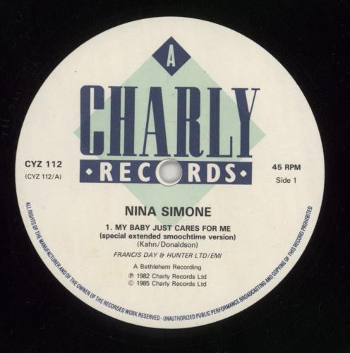 Nina Simone My Baby Just Cares For Me - 1987 p/s 12" vinyl single (12 inch record / Maxi-single) UK NNS12MY165876