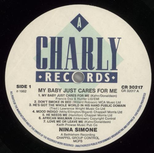 Nina Simone My Baby Just Cares For Me vinyl LP album (LP record) UK NNSLPMY428575