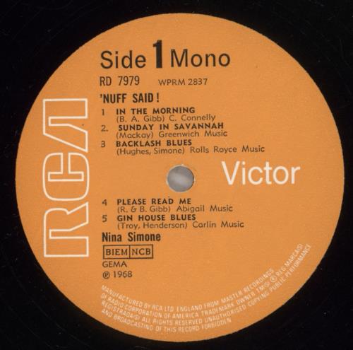 Nina Simone 'Nuff Said! vinyl LP album (LP record) UK NNSLPNU363124