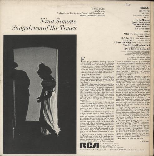 Nina Simone 'Nuff Said! vinyl LP album (LP record) UK NNSLPNU363124