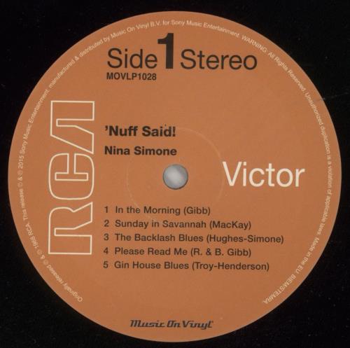 Nina Simone 'Nuff Said! vinyl LP album (LP record) Dutch NNSLPNU866973