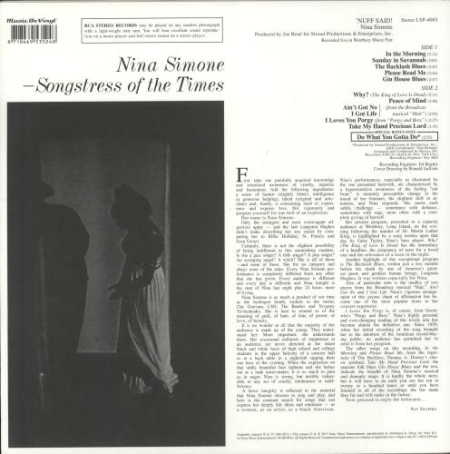 Nina Simone 'Nuff Said! vinyl LP album (LP record) Dutch NNSLPNU866973