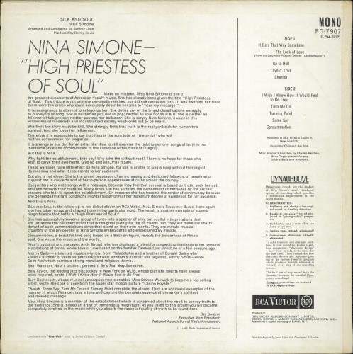 Nina Simone Silk & Soul - VG vinyl LP album (LP record) UK NNSLPSI775296