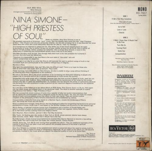 Nina Simone Silk & Soul vinyl LP album (LP record) UK NNSLPSI860762
