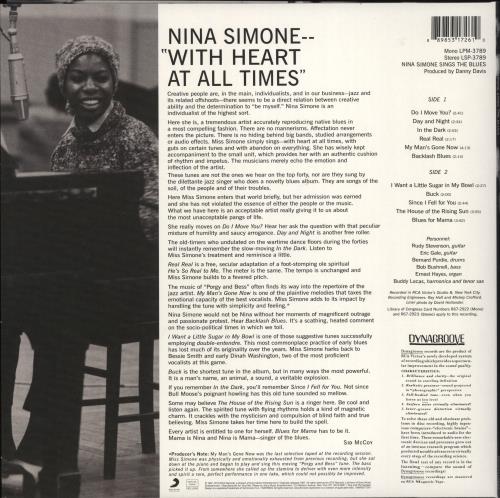 Nina Simone Sings The Blues - Blue Vinyl vinyl LP album (LP record) US NNSLPSI819936