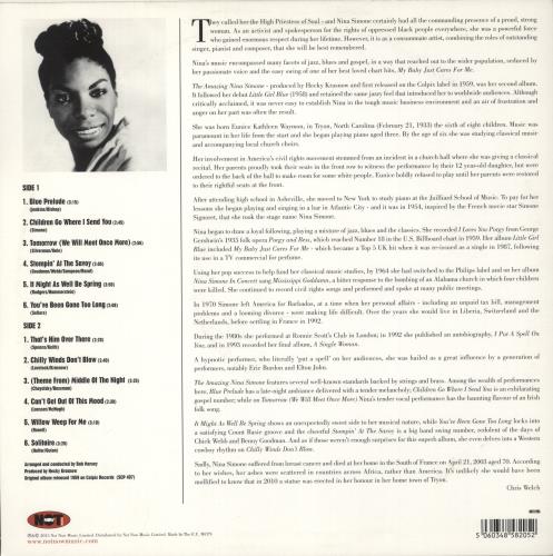 Nina Simone The Amazing Nina Simone vinyl LP album (LP record) UK NNSLPTH879032