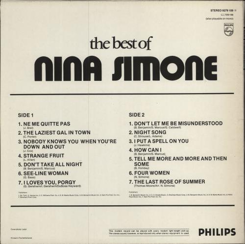 Nina Simone The Best Of Nina Simone vinyl LP album (LP record) Dutch NNSLPTH781376