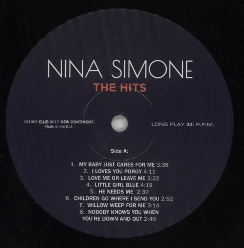 Nina Simone The Hits - 180gm Vinyl vinyl LP album (LP record) UK NNSLPTH850854