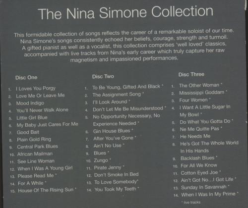 Nina Simone The Nina Simone Collection 3-CD album set (Triple CD) UK NNS3CTH684017