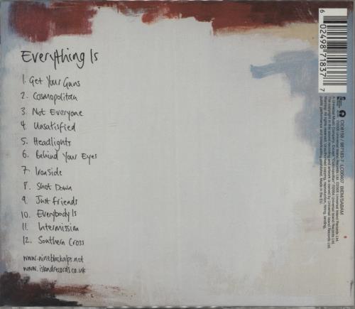 Nine Black Alps Everything Is CD album (CDLP) UK 9BLCDEV867287