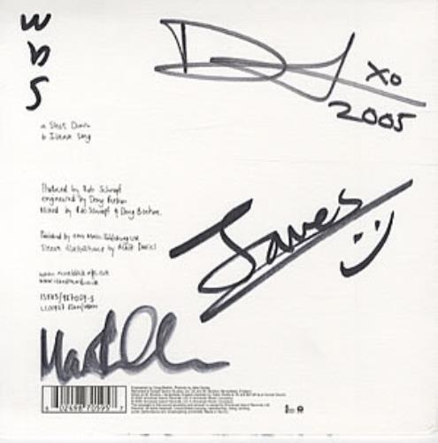 Nine Black Alps Shot Down - Autographed 7" vinyl single (7 inch record / 45) UK 9BL07SH321767