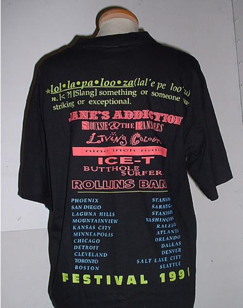 1991 lollapalooza shirt