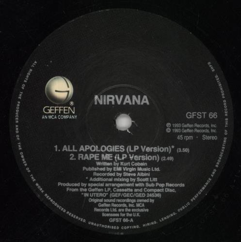 Nirvana (US) All Apologies + Art Prints 12" vinyl single (12 inch record / Maxi-single) UK NIR12AL863612