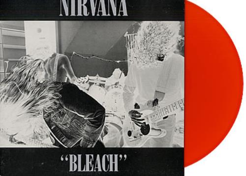 Nirvana (US) Bleach - Red Vinyl - Silver Sleeve Titles vinyl LP album (LP record) Australian NIRLPBL66501