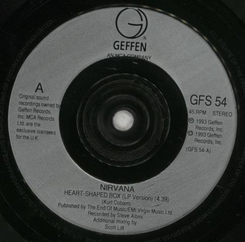 Nirvana (US) Heart Shaped Box 7" vinyl single (7 inch record / 45) UK NIR07HE32811