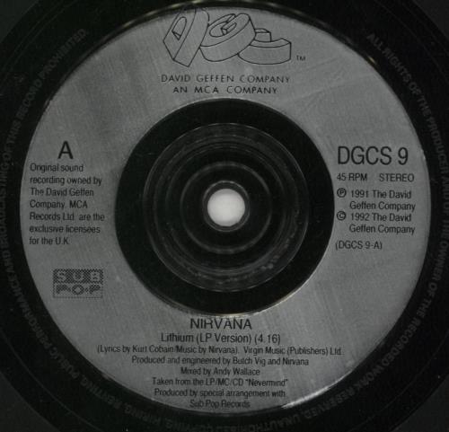 Nirvana (US) Lithium 7" vinyl single (7 inch record / 45) UK NIR07LI43466