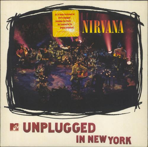 Nirvana (US) Unplugged In New York - White Vinyl (stickered p/s) - EX vinyl LP album (LP record) German NIRLPUN430176