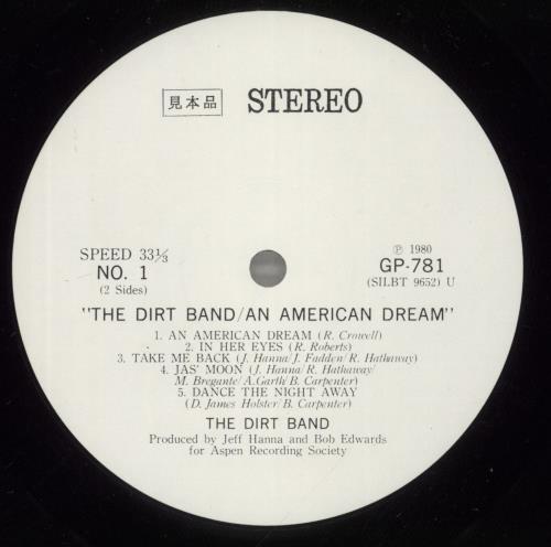 Nitty Gritty Dirt Band An American Dream vinyl LP album (LP record) Japanese NGDLPAN188595
