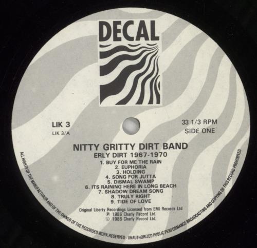 Nitty Gritty Dirt Band Early Dirt 1967-1970 vinyl LP album (LP record) UK NGDLPEA763841