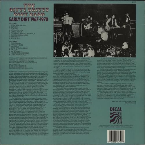 Nitty Gritty Dirt Band Early Dirt 1967-1970 vinyl LP album (LP record) UK NGDLPEA763841