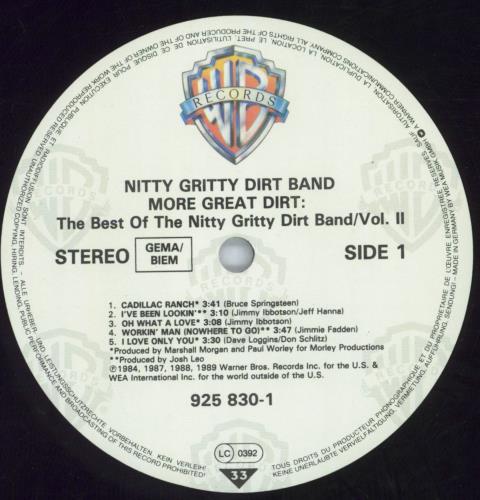 Nitty Gritty More Great Dirt: The Best Of The Nitty Gritty Dirt Band Vol. II vinyl LP album (LP record) German NC7LPMO820808