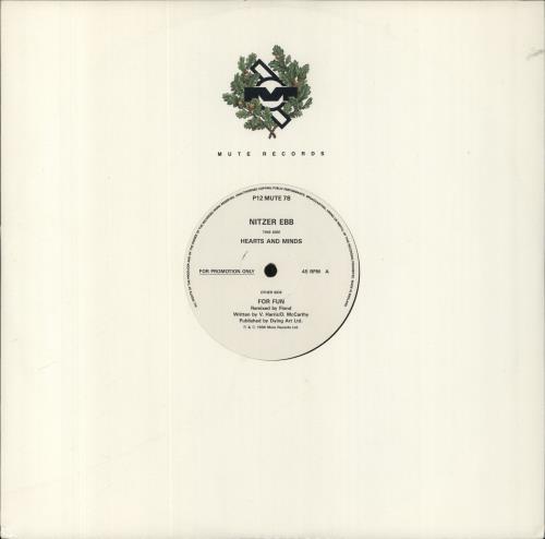 Nitzer Ebb Hearts & Minds 12" vinyl single (12 inch record / Maxi-single) UK EBB12HE02937