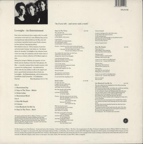 No-Man Lovesighs - EX vinyl LP album (LP record) UK NAMLPLO864349