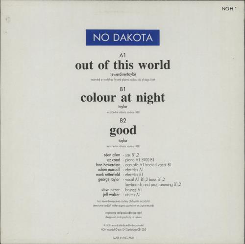 No Dakota Out Of This World 12" vinyl single (12 inch record / Maxi-single) UK 19A12OU756363