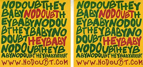 No Doubt Heybaby memorabilia UK NDBMMHE295535