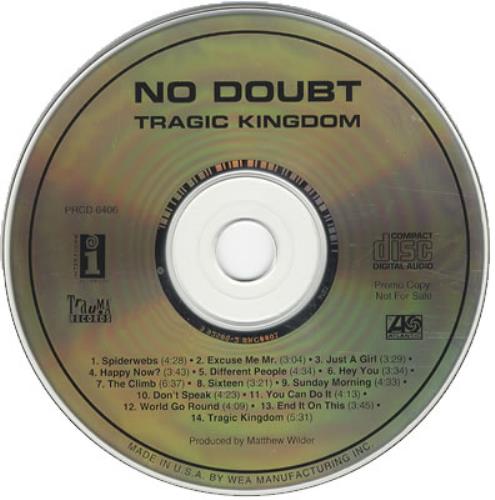 No Doubt Tragic Kingdom CD album (CDLP) US NDBCDTR113813