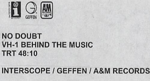 No Doubt VH-1 Behind The Music video (VHS or PAL or NTSC) US NDBVIVH307538