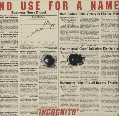 No Use For A Name Incognito - White Vinyl - Shrink vinyl LP album (LP record) US 2OOLPIN869922