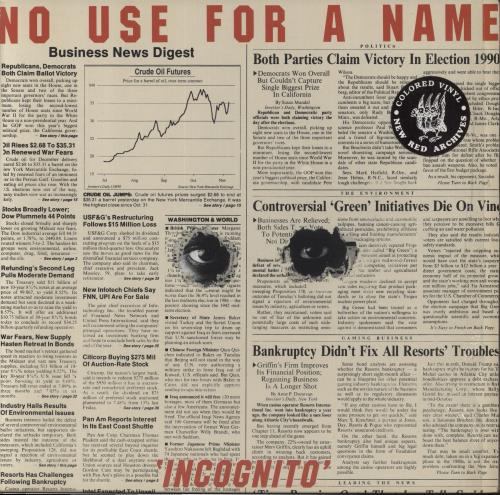 No Use For A Name Incognito - White Vinyl vinyl LP album (LP record) US 2OOLPIN863344