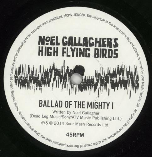 Noel Gallagher Ballad Of The Mighty I 7" vinyl single (7 inch record / 45) UK NGL07BA764946