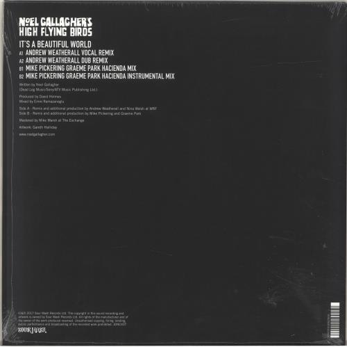 Noel Gallagher It's A Beautiful World (Remixes) - RSD18 - Monochrome Vinyl - Sealed 12" vinyl single (12 inch record / Maxi-single) UK NGL12IT694927