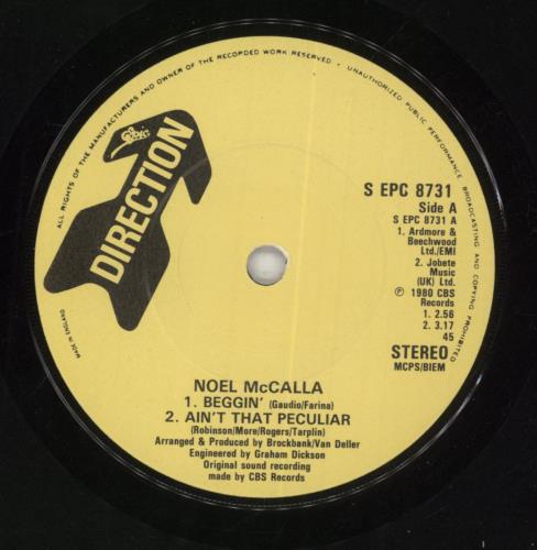 Noel McCalla Beggin' 7" vinyl single (7 inch record / 45) UK OQF07BE666673