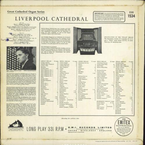 Noel Rawsthorne Liverpool Cathedral vinyl LP album (LP record) UK 2PGLPLI786785