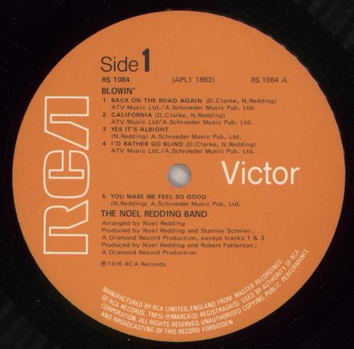 Noel Redding Blowin' vinyl LP album (LP record) UK NOELPBL567408