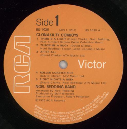 Noel Redding Clonakilty Cowboys vinyl LP album (LP record) UK NOELPCL805999