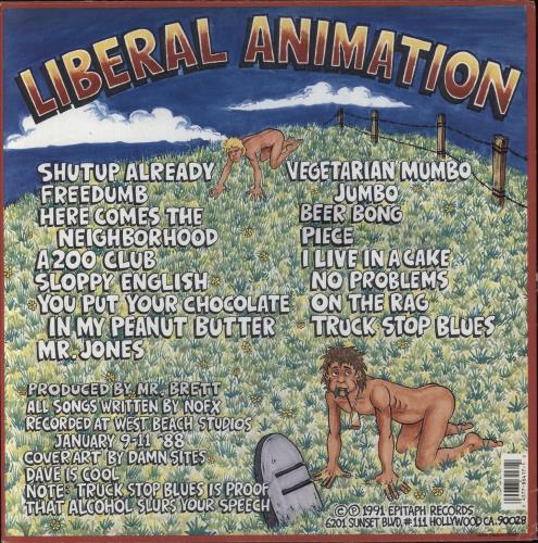 NoFX Liberal Animation vinyl LP album (LP record) US NFXLPLI863090