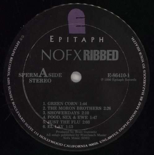 NoFX Ribbed vinyl LP album (LP record) US NFXLPRI773592