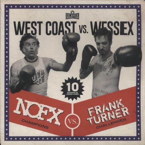 NoFX West Coast vs Wessex - Blue/Clear with White Splatter Vinyl vinyl LP album (LP record) UK NFXLPWE877635