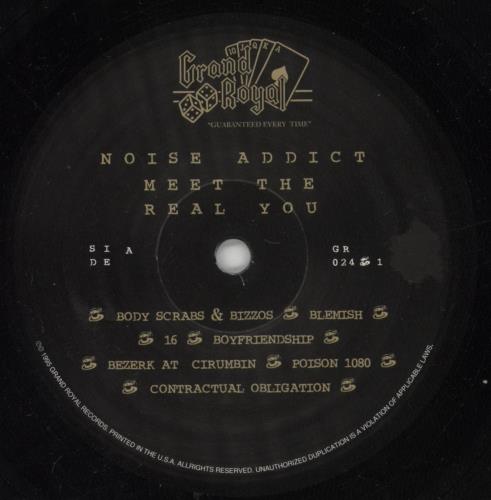 Noise Addict Meet The Real You vinyl LP album (LP record) US 7-QLPME849089