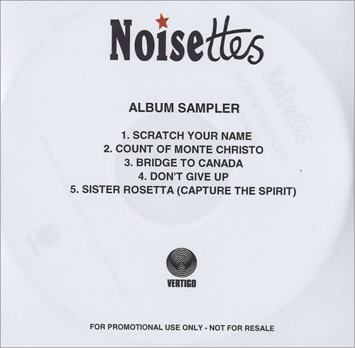 Noisettes What's The Time Mr Wolf? - Album Sampler CD-R acetate UK NO5CRWH472010