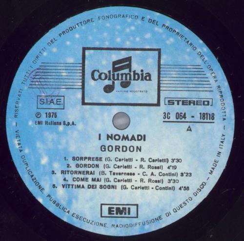 Nomadi Gordon 2-LP vinyl record set (Double LP Album) Italian NO92LGO823135