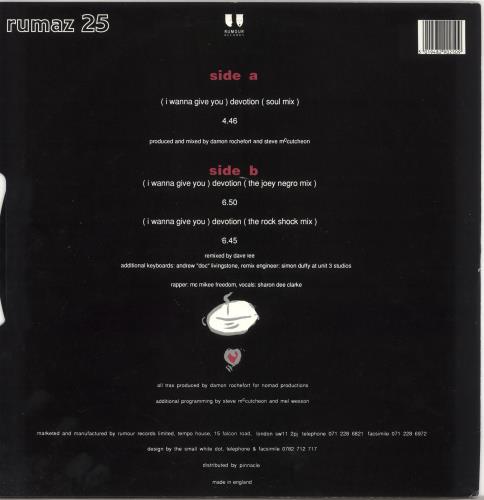 Nomad (I Wanna Give You) Devotion (The Remixes) 12" vinyl single (12 inch record / Maxi-single) UK NOM12IW730377