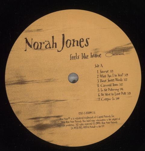 Norah Jones Feels Like Home vinyl LP album (LP record) UK NRJLPFE888887