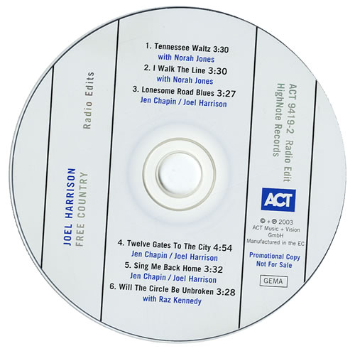 Norah Jones Free Country CD single (CD5 / 5") German NRJC5FR555263