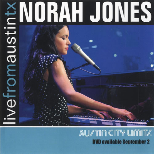 Norah Jones Live From Austin, Texas promo DVD-R US NRJDRLI447923