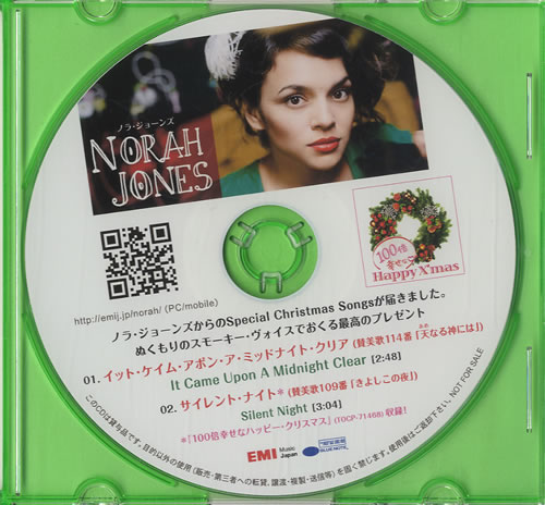 Norah Jones Special Christmas Songs CD-R acetate Japanese NRJCRSP585265